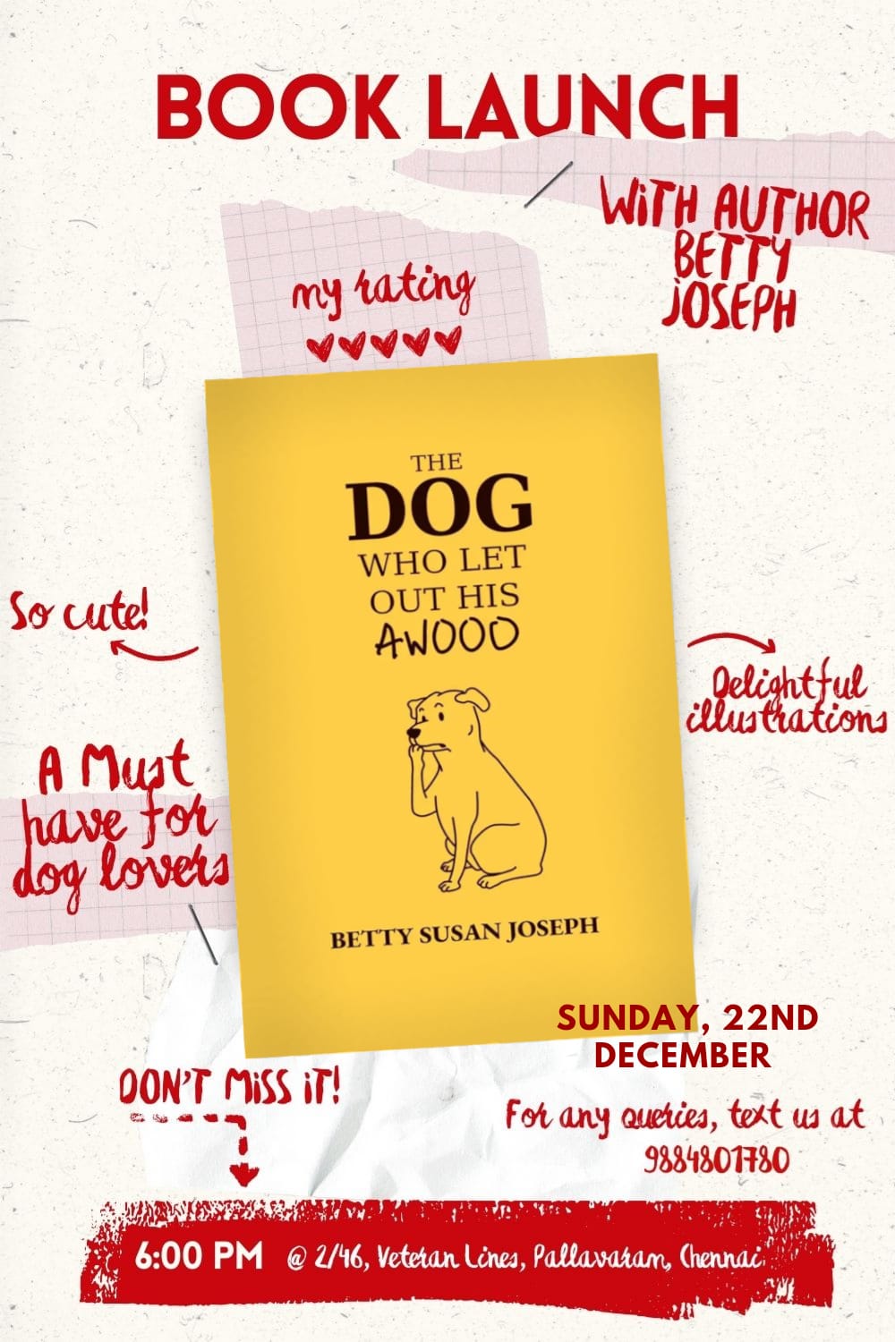 Book launch flyer